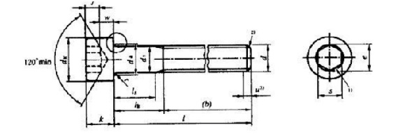 内六角螺栓结构图