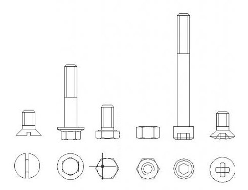 汽车螺栓结构图